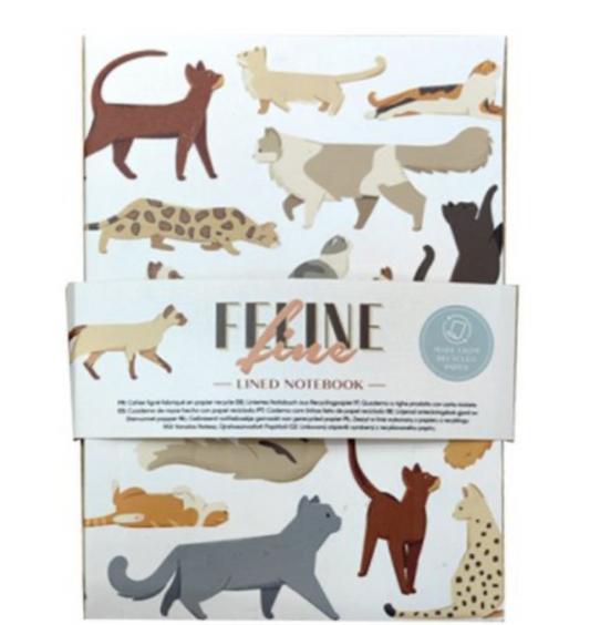 Feline Fine A5 Recycled Notebook