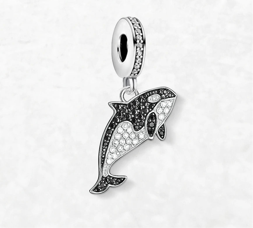 Orca Charm Pendant 925 Sterling Silver