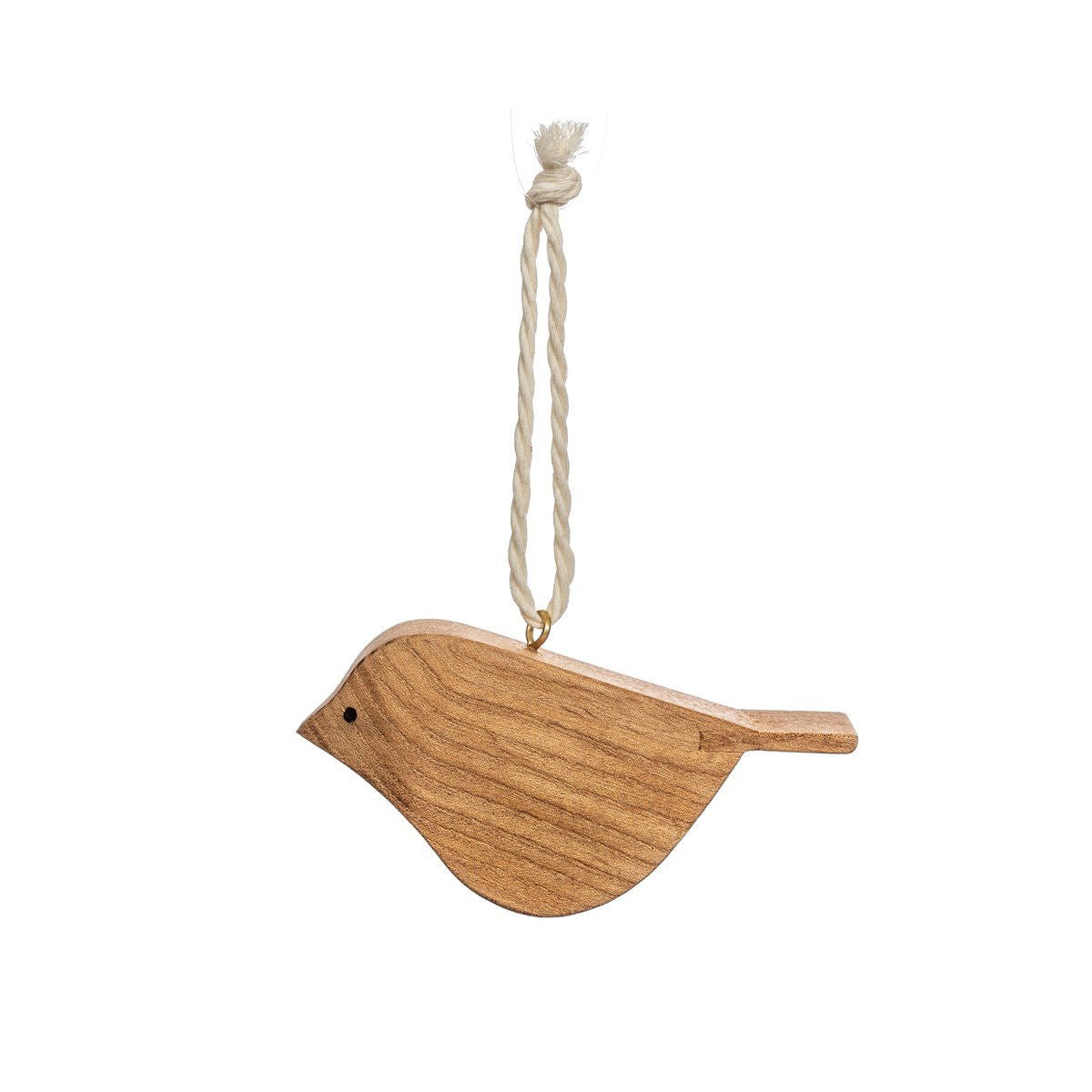 Handcarved Wooden Bird Hanging Ornament