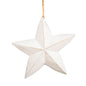 White Wood Hanging Star Decoration Large