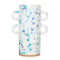 Turquoise and Blue Splatterware Large Vase