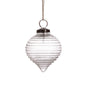 Clear Recycled Glass Rippled Bauble