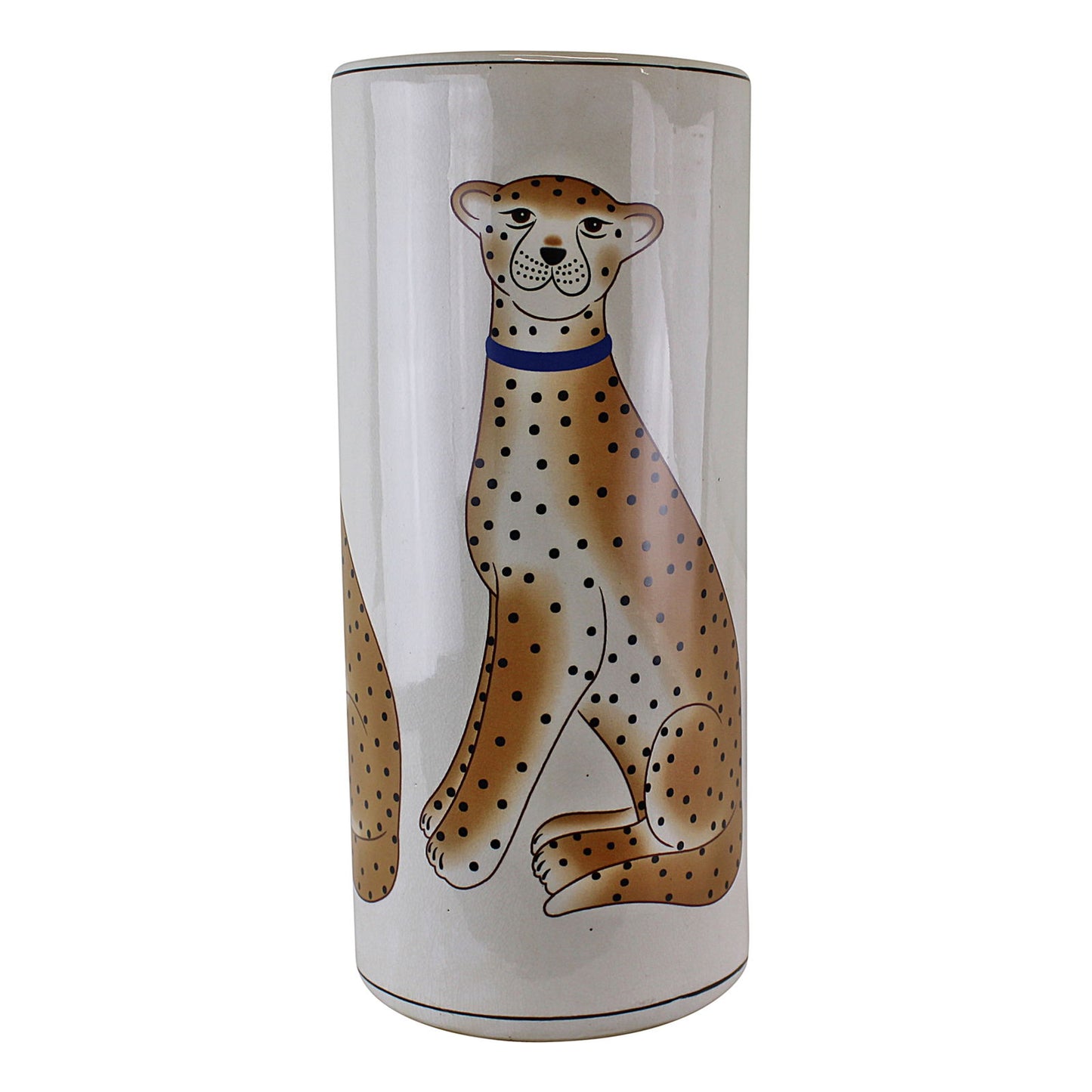 Ceramic Umbrella Stand, Leopard Design 🚚