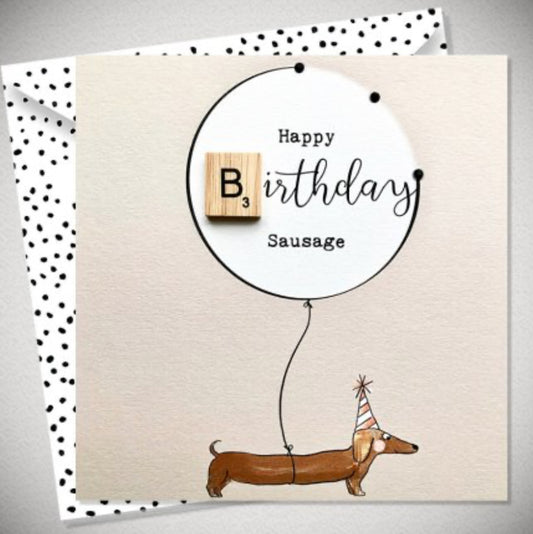 Happy Birthday Sausage Greetings Card