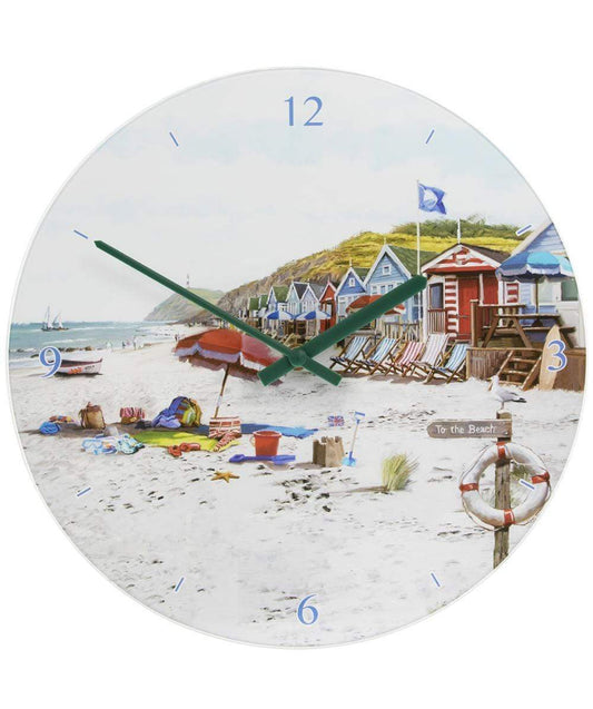 Sandy Bay Glass Clock - 30cm