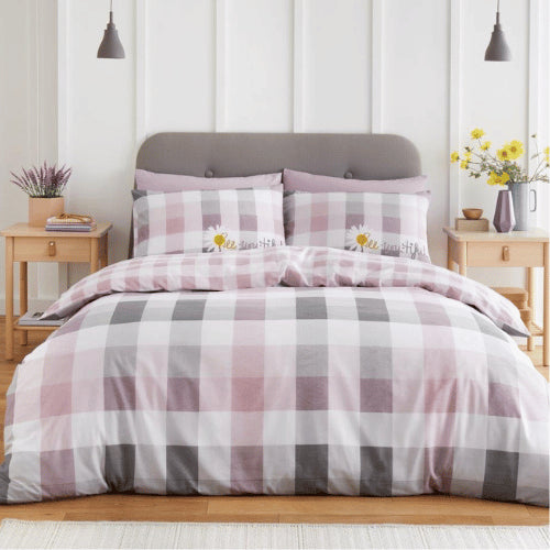 Pinky Gingham Duvet