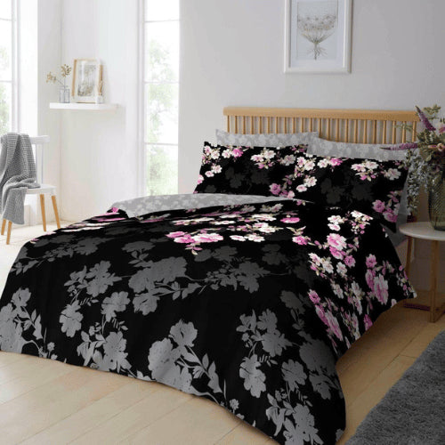 Roseanne Black Floral Duvet