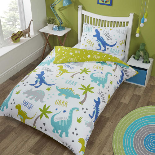 Single Reversible Dinosaur Duvet Set