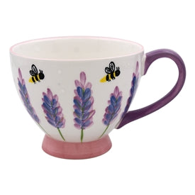 Bees & Lavender Footed Mug