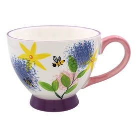 Bees & Alliums Footed Mug