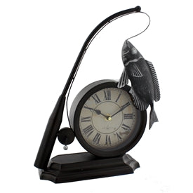 Fishing Rod Mantel Clock