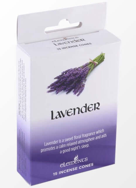 Elements Incense Cones - Lavender 15pk