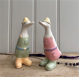 Ceramic Ducks with Aprons 14cm