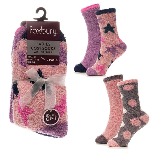 Ladies Cozy Socks 2pk