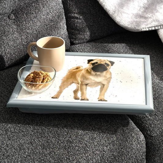 Pug Lap Tray Bean Bag Serving Tray