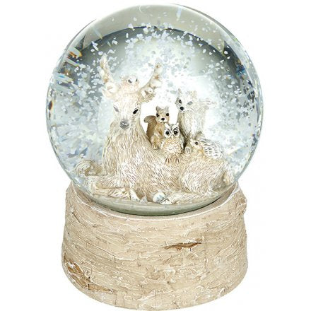 Woodland Deer & Friends Snow Globe