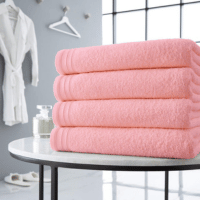 Luxury Wilsford Cotton Bath Sheet Blush Pink 4pack