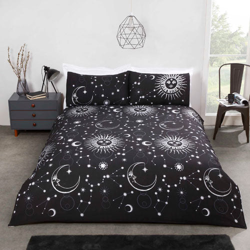 Celestial Black Duvet Set