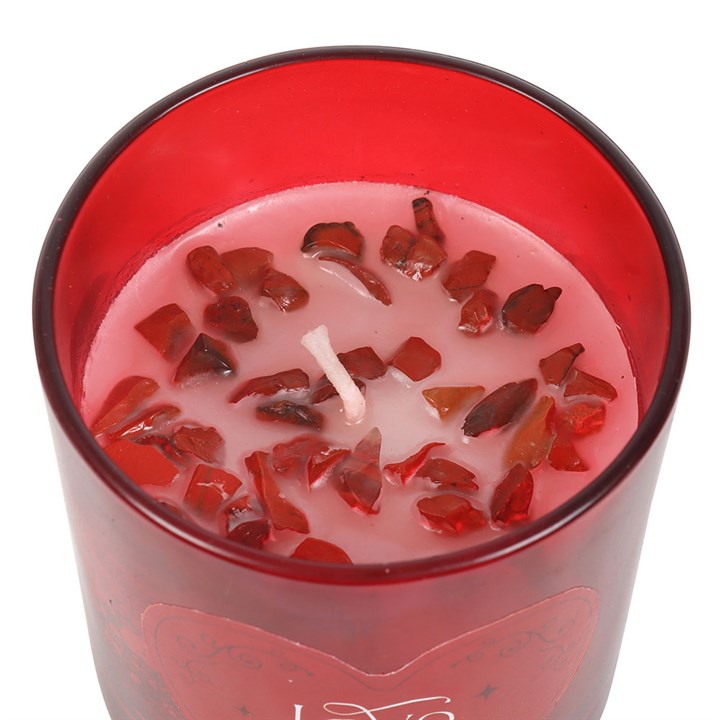 Love Potion Raspberry Crystal Chip Candle