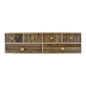 6 Drawer Unit, Driftwood Effect Drawers With Pebble Handles, Freestanding or Wall Mountable