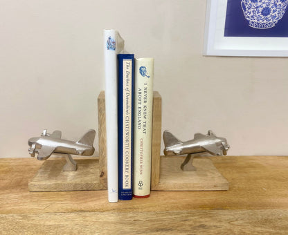 Set of Two Aeroplane Bookends