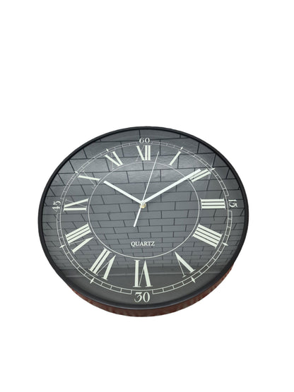 Black Cream & Black Wall Clock 40cm