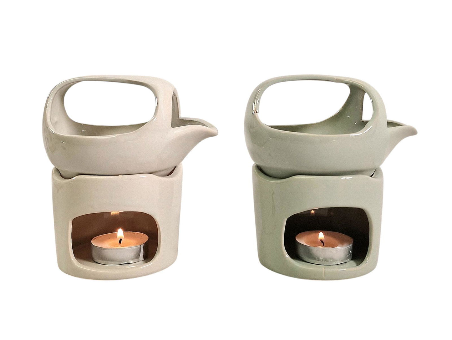 Oil Burner In Sage Green With Removable Top 🚚