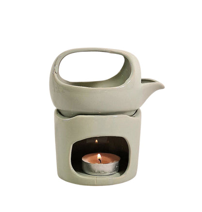 Oil Burner In Sage Green With Removable Top 🚚