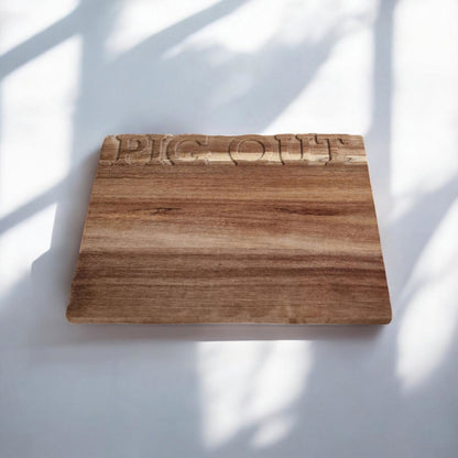 Pig Out Wooden Serving Board 32cm