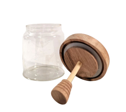 Glass Honey Storage Jar With Stirrer