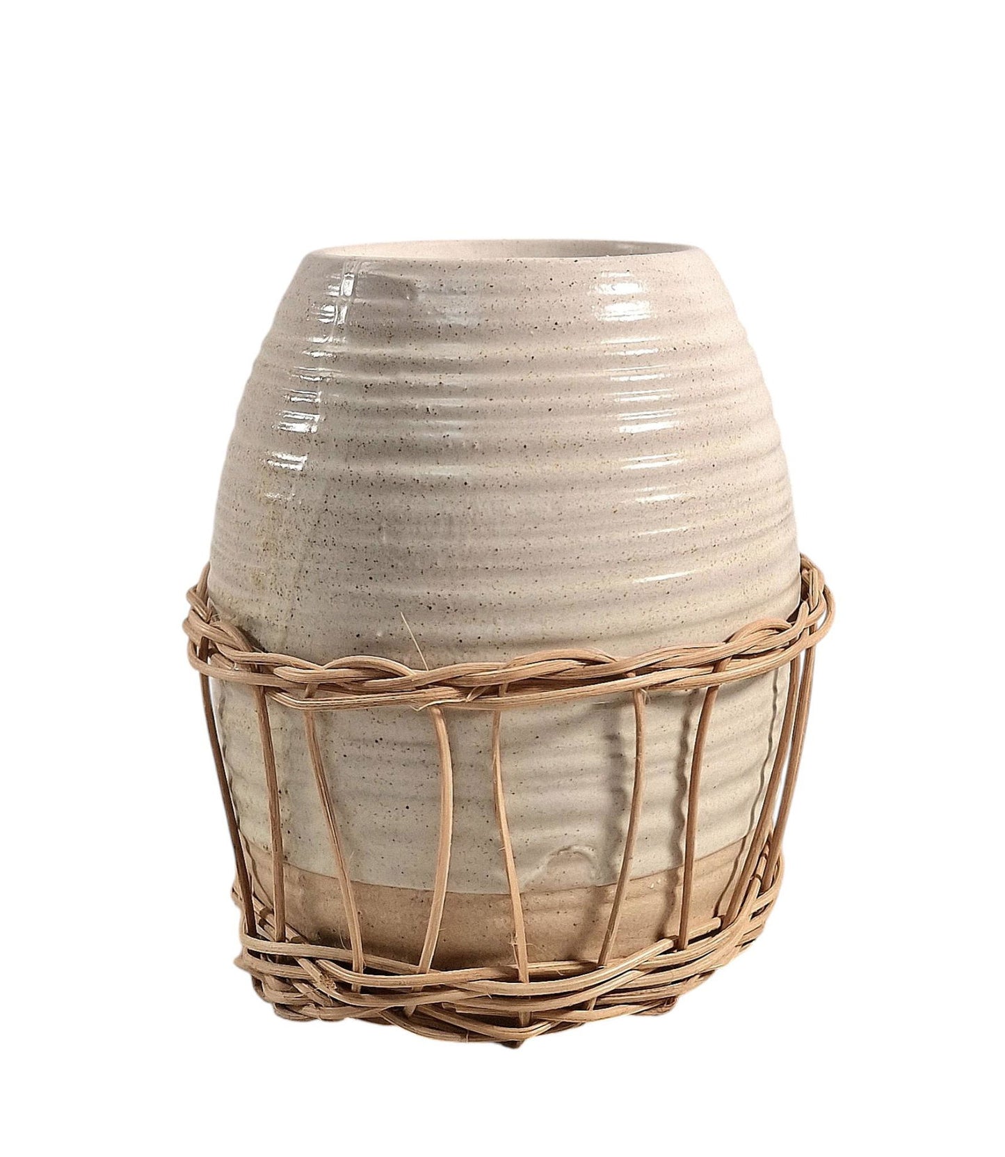 Ceramic Oil Burner With Rattan Design 🚚