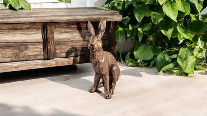 Hare Bronze Style Ornament 39x26x15cm 🚚