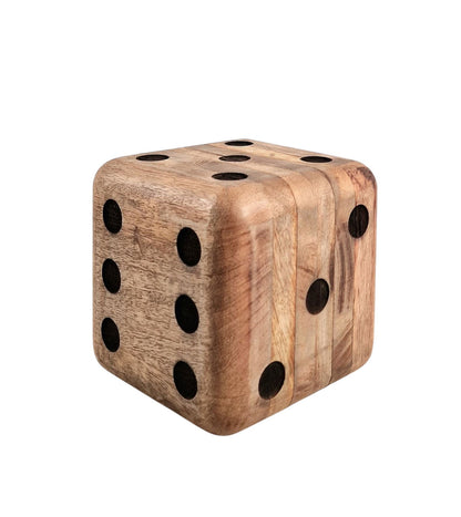 Wooden Dice Doorstop 15cm 🚚