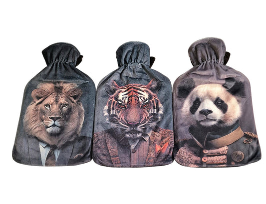 Jungle Animal Hot Water Bottle Set Of 3