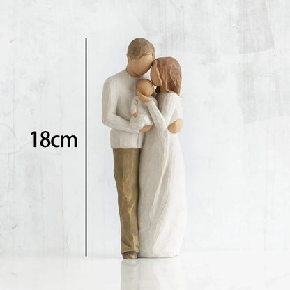 Figure Resin Sculptures Family Ornament