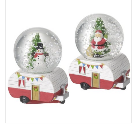 Caravan Snow Globe, 2 Pack, 7cm