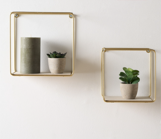 Gold Set of Shelves