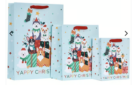 Yappy dog Christmas gift bag