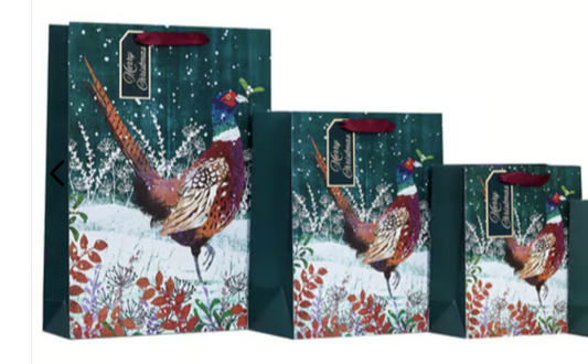 Pheasant Christmas gift bags