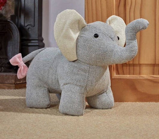 Jumbo Elephant Plush Doorstop