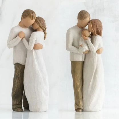 Figure Resin Sculptures Family Ornament