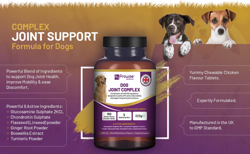 Dog Joint Support 150 Chicken Chewable Tablets 5 Months Supply | UK Made by Prowise 🚚