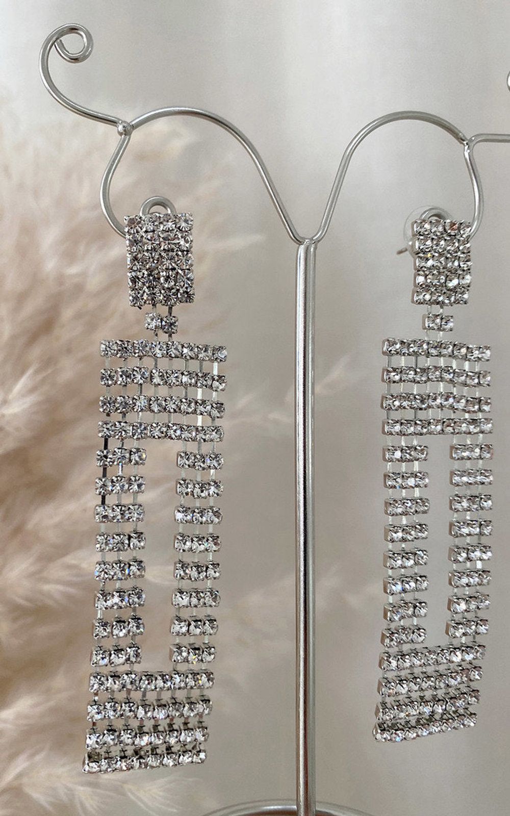 Diamante Drop Earrings