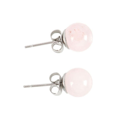 Rose Quartz Semi Precious Crystal Earrings 🚚