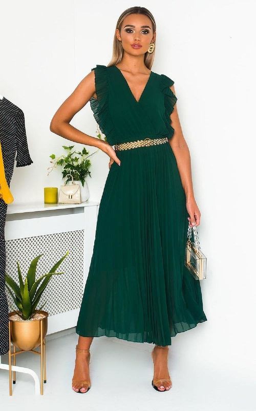 Pleated Maxi Dress