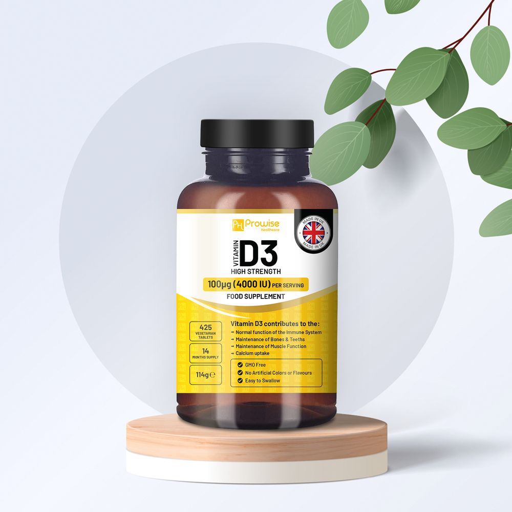 Prowise Vitamin D3 Vegetarian Tablets Immune Support Calcium Boost Bone Muscle 🚚