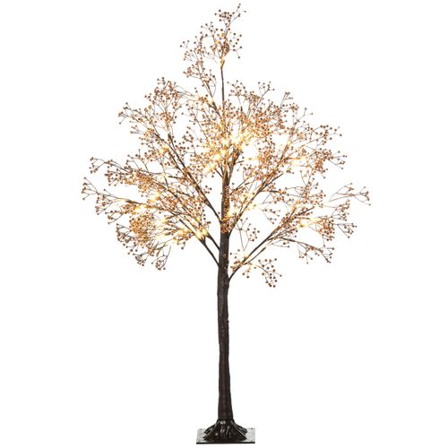 4ft Artificial Tree with Warm White LED Lights, Baby Breath Flowers