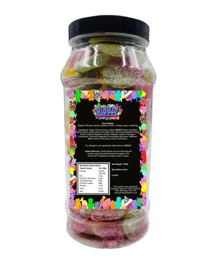 Sour Apples Fizzy Retro Sweets Gift Jar