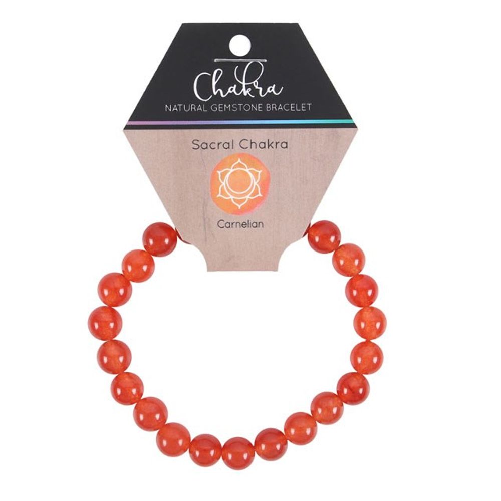 Sacral Chakra Carnelian Gemstone Bracelet 🚚