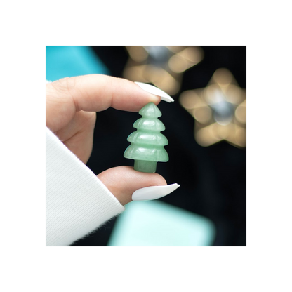 Green Aventurine Crystal Christmas Tree in a Bag